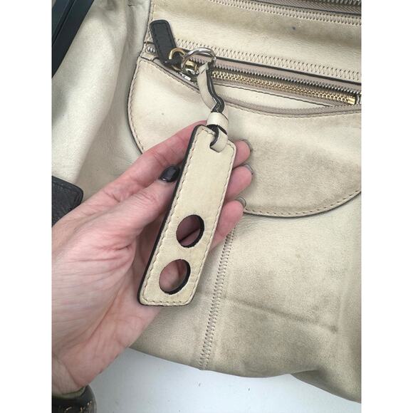 Chloe Cream Suede Leather Hobo Bag - Picture 9 of 15